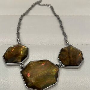 Natural Stone Statement Necklace